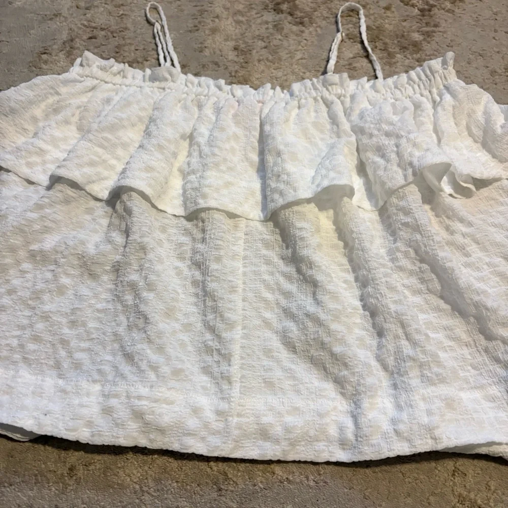 Lilly Pulitzer Mays White Textured Tiered Sleeveless Tank Top Size Large - Picture 10 of 10